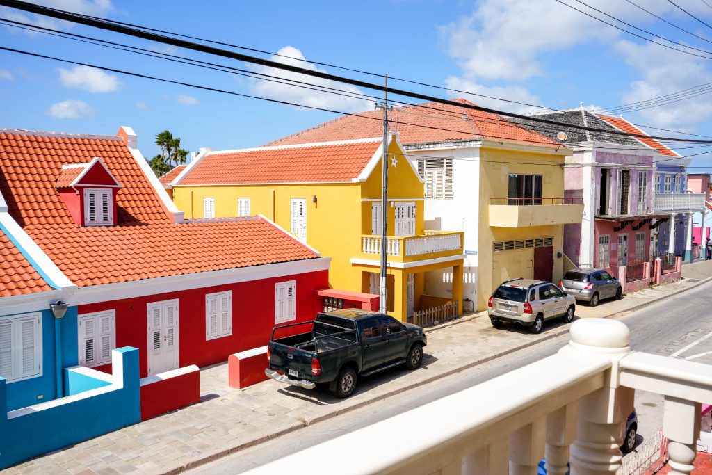 Colorful colonial houses in Pietermaai District, Willemstad, Curaçao