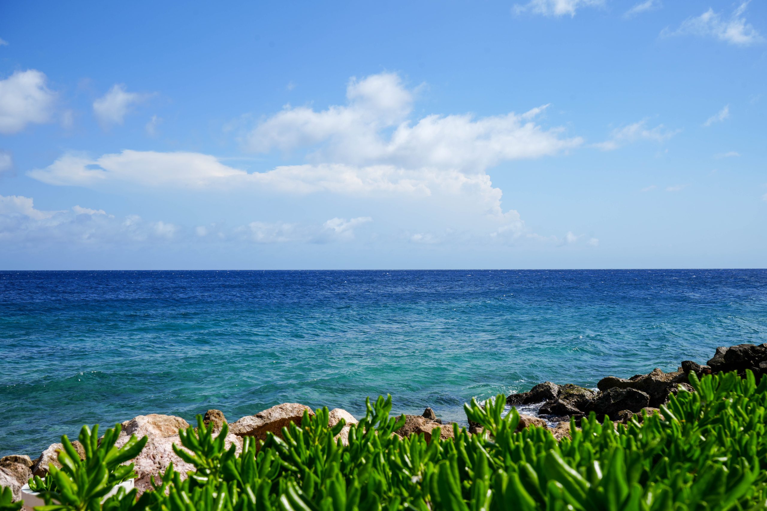 Oceanfront view at Dushi Pietermaai Apartments in Pietermaai District, Curaçao